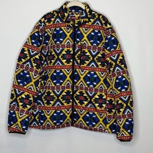 Hawke & Co Aztec pattern puffer jacket, size XL